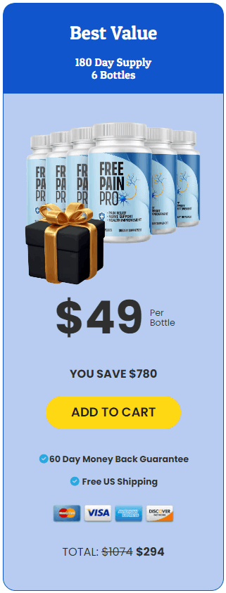 Free Pain Pro 6 Bottle